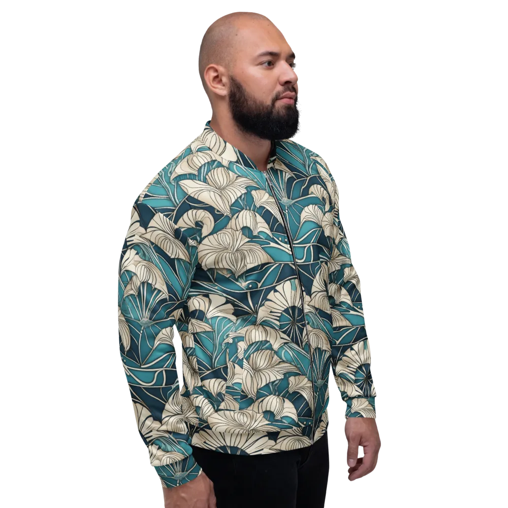 Ivory Jungle on Bomber Jacket — Right
