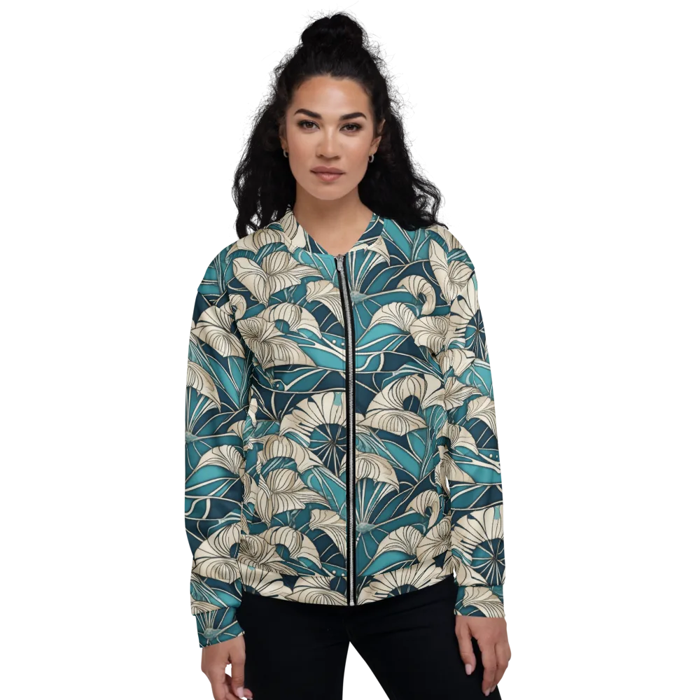 Ivory Jungle on Bomber Jacket — Front