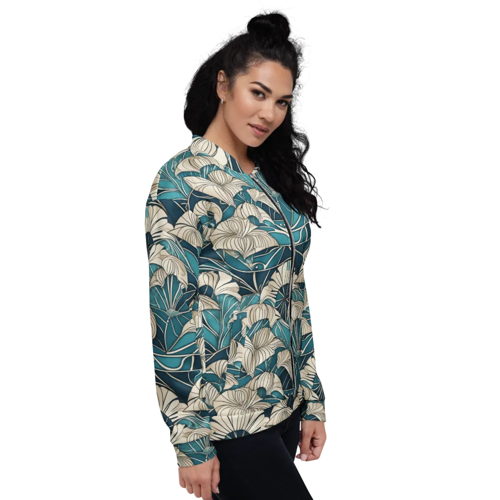 Ivory Jungle on Bomber Jacket — Right