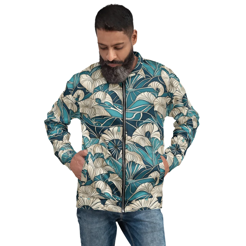 Ivory Jungle on Bomber Jacket — Front