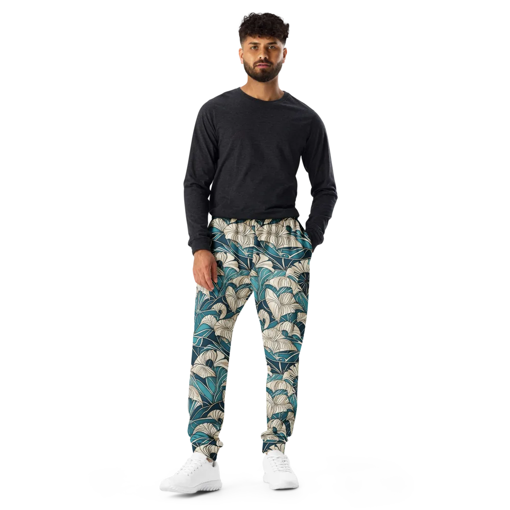 Ivory Jungle on Men's Joggers — Front