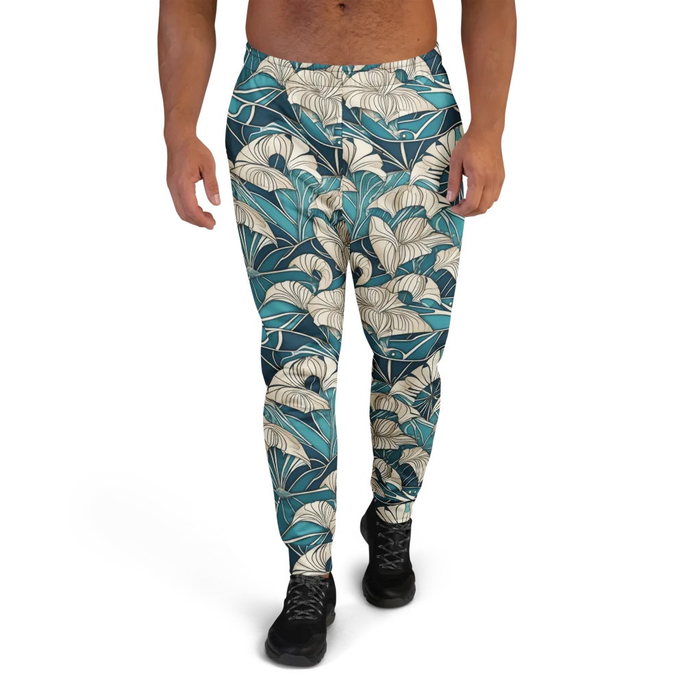 Ivory Jungle on Men's Joggers — Front
