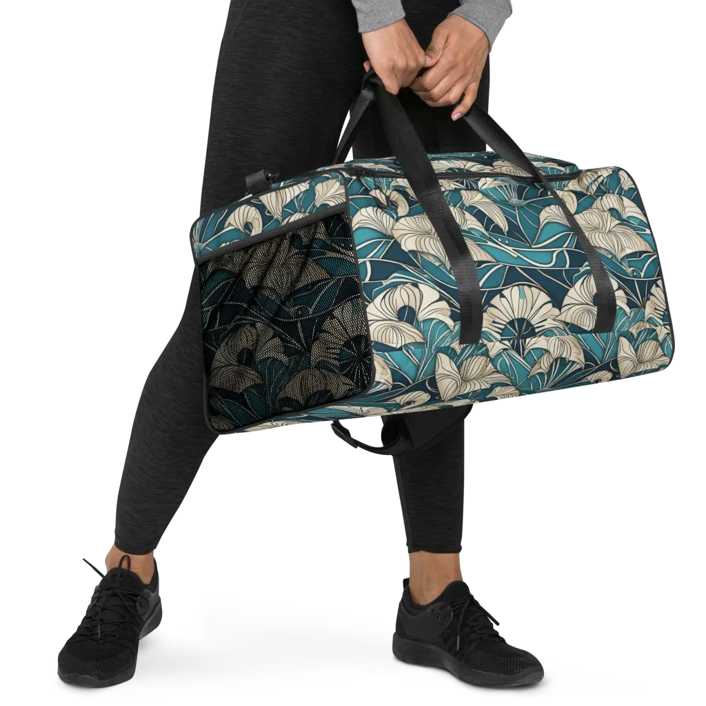 Ivory Jungle on Duffle Bag — Right Front