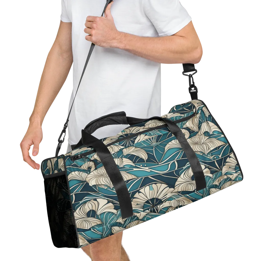 Ivory Jungle on Duffle Bag — Right Front