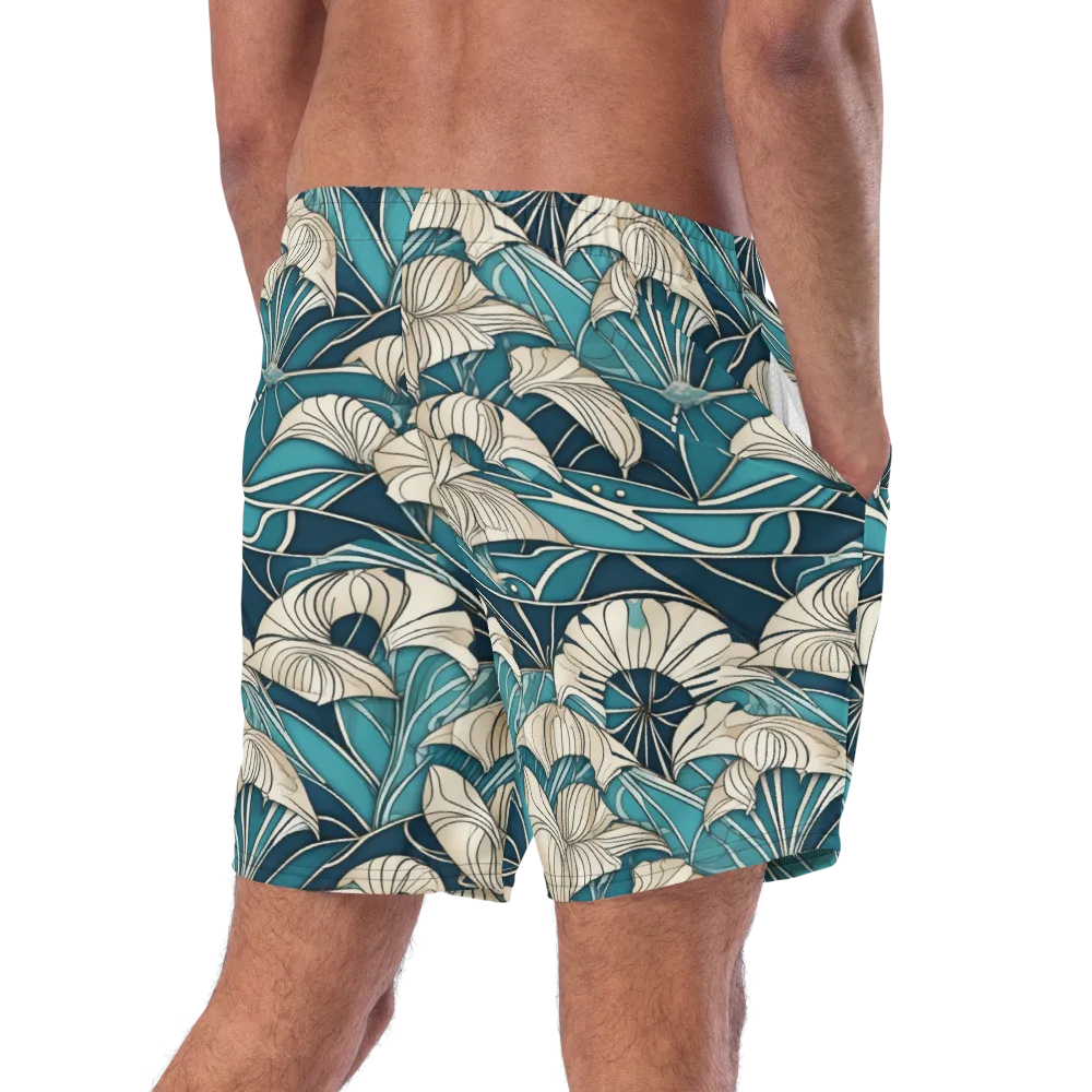 Ivory Jungle on Swim Trunks — Right Back
