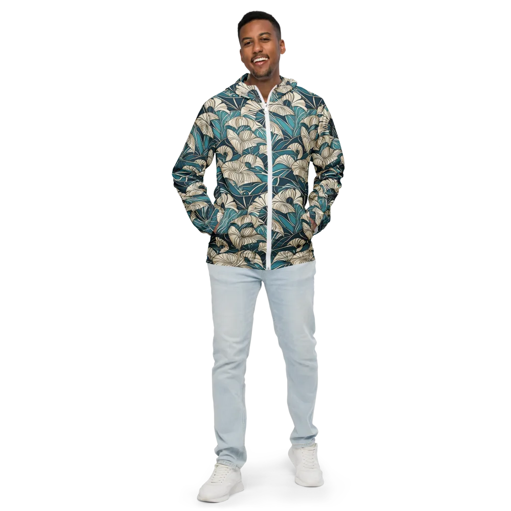 Ivory Jungle on Men's Windbreaker — Front