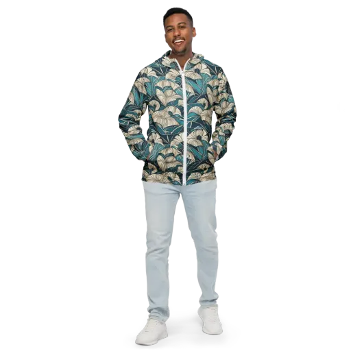 Ivory Jungle on a Men's Windbreaker