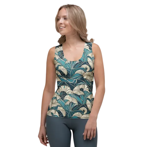 Ivory Jungle on a Women's Tank Top