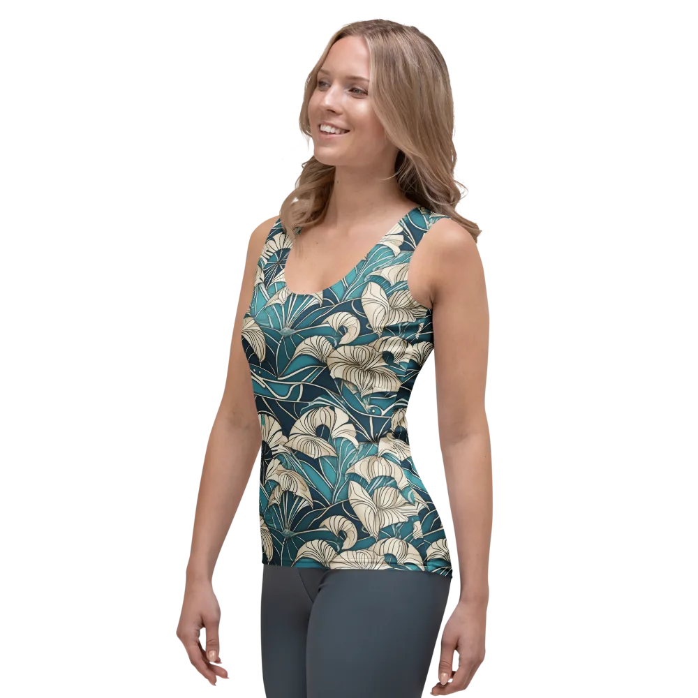 Ivory Jungle on Women's Tank Top — Left Front
