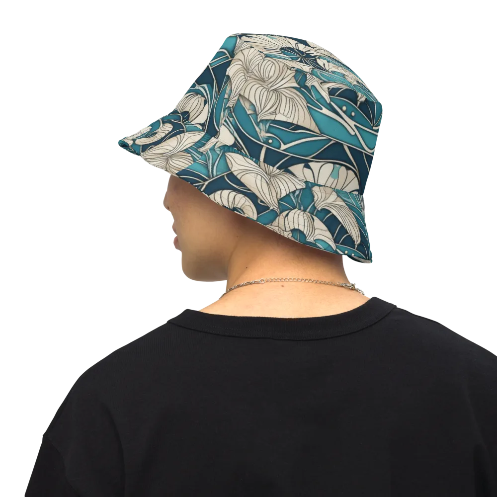 Ivory Jungle on Reversible Bucket Hat — Back Inside