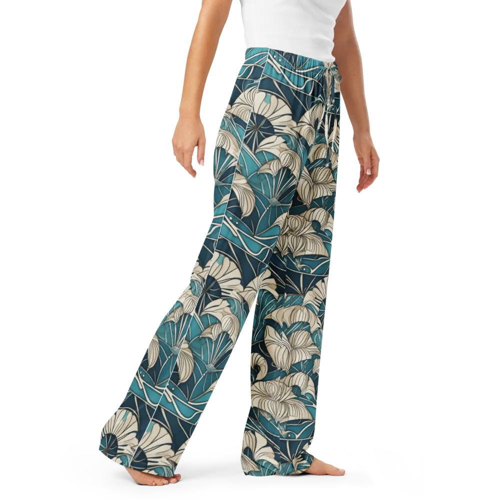 Ivory Jungle on Women's Pajama Pants — Right Front