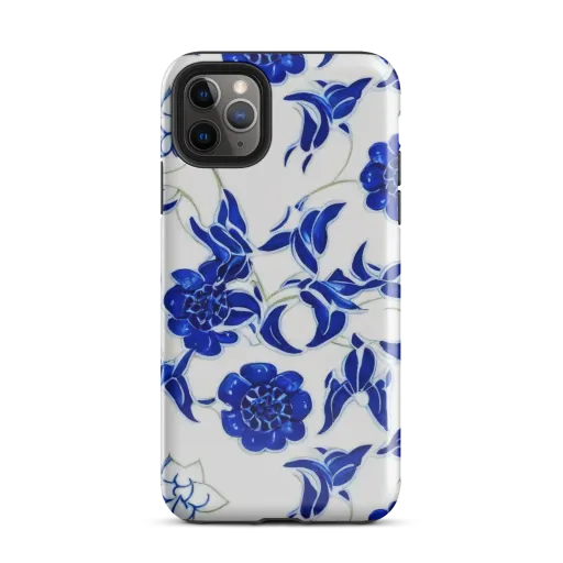Blue Delft Bloom on a Tough Case for iPhone®