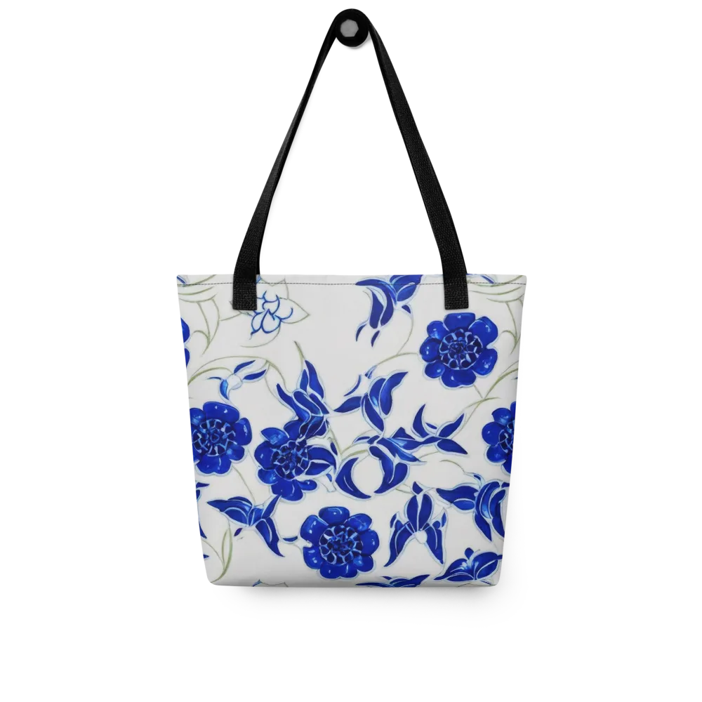 Blue Delft Bloom on Tote Bag — Front