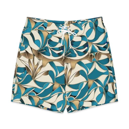 Teal Arabesque on a Men's Board Shorts