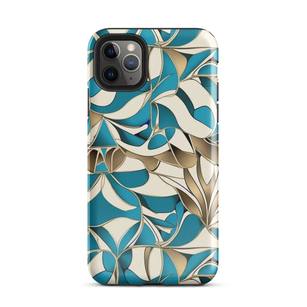 Teal Arabesque on Tough Case for iPhone® — Front