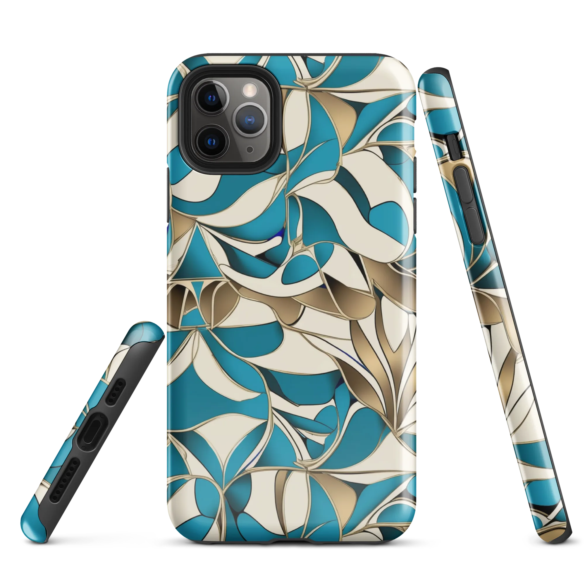 Teal Arabesque on Tough Case for iPhone® — Front