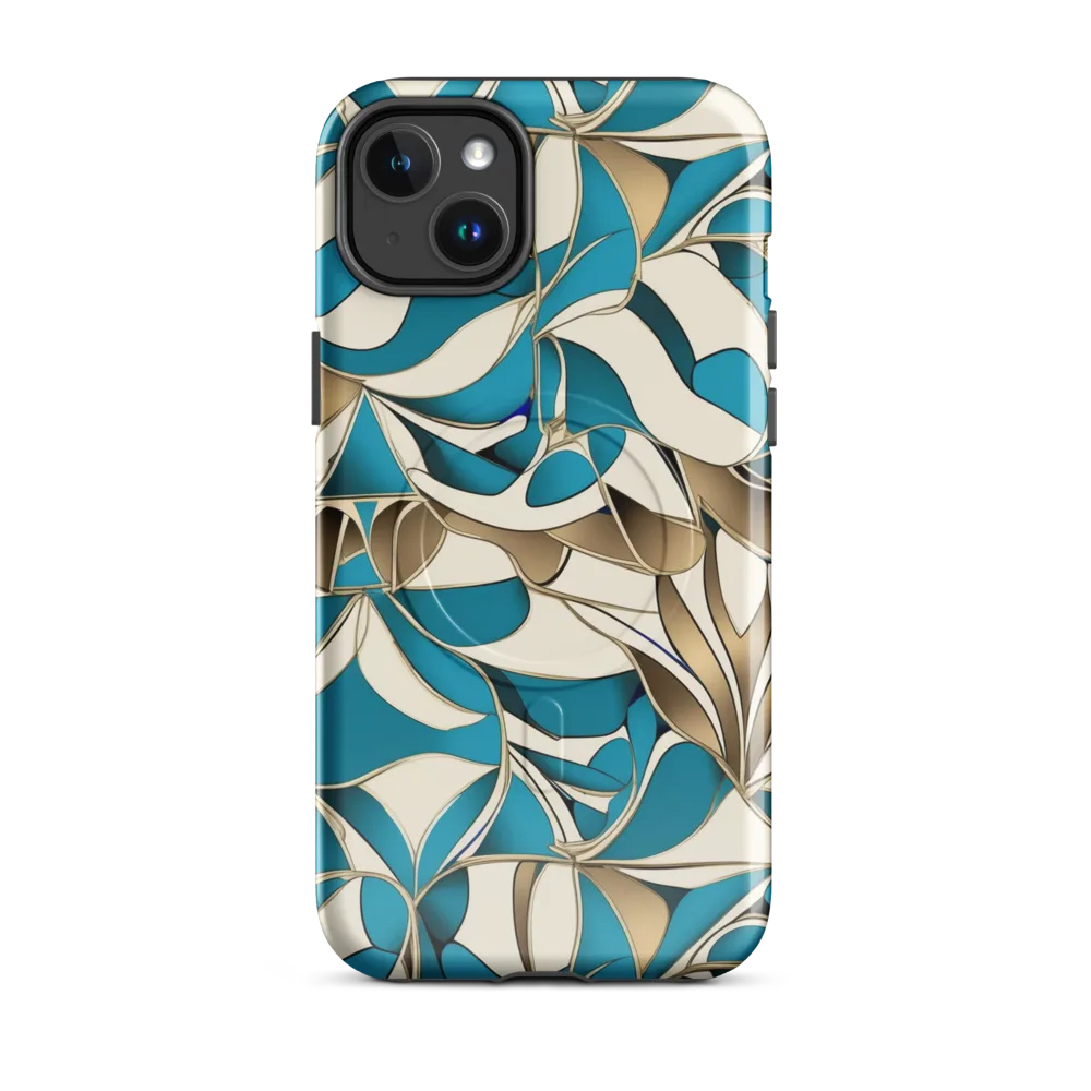 Teal Arabesque on MagSafe Tough Case for iPhone® — Front