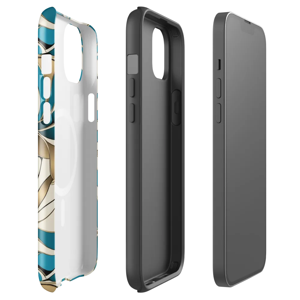 Teal Arabesque on MagSafe Tough Case for iPhone® — Front