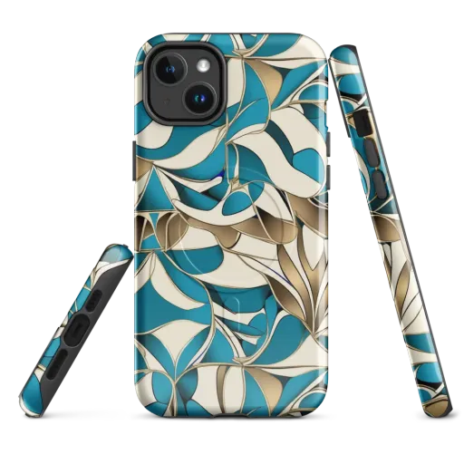 Teal Arabesque on a MagSafe Tough Case for iPhone®