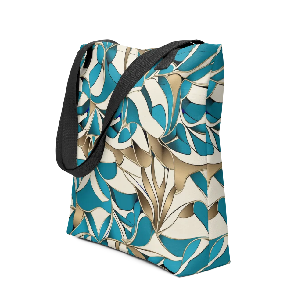 Teal Arabesque on Tote Bag — Front