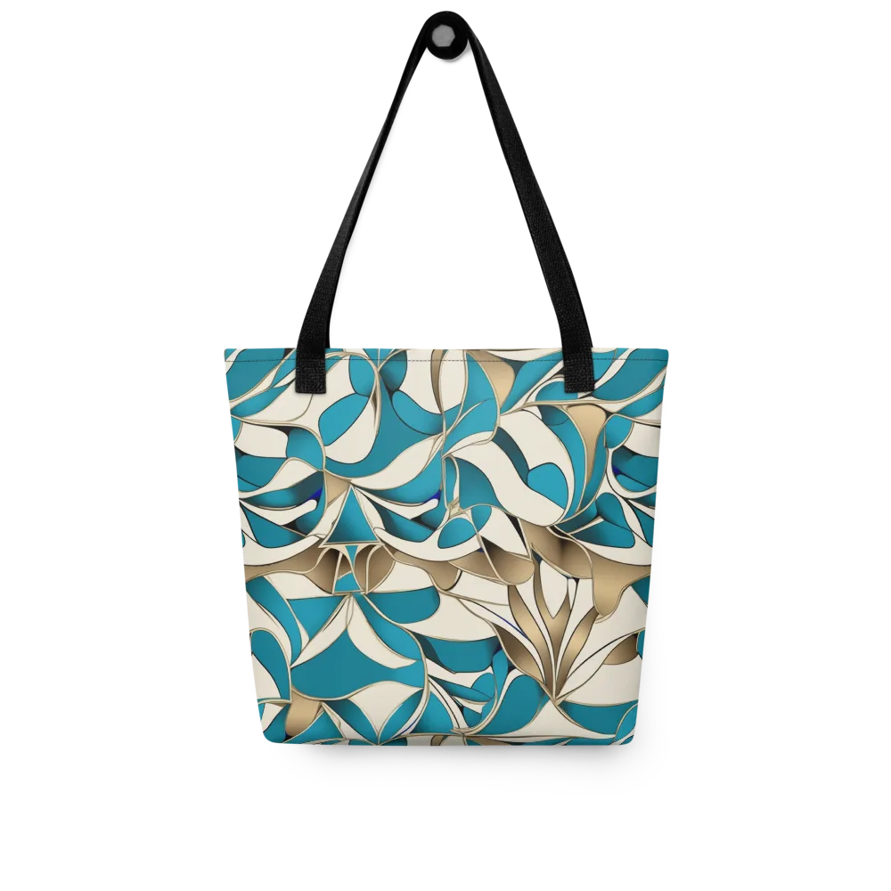 Teal Arabesque on Tote Bag — Front
