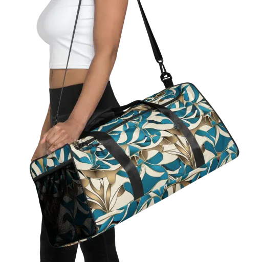 Teal Arabesque on a Duffle Bag