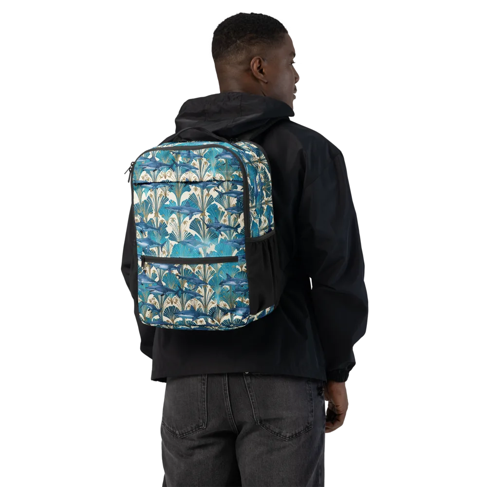 Art Deco Reef on Utility Backpack — Back