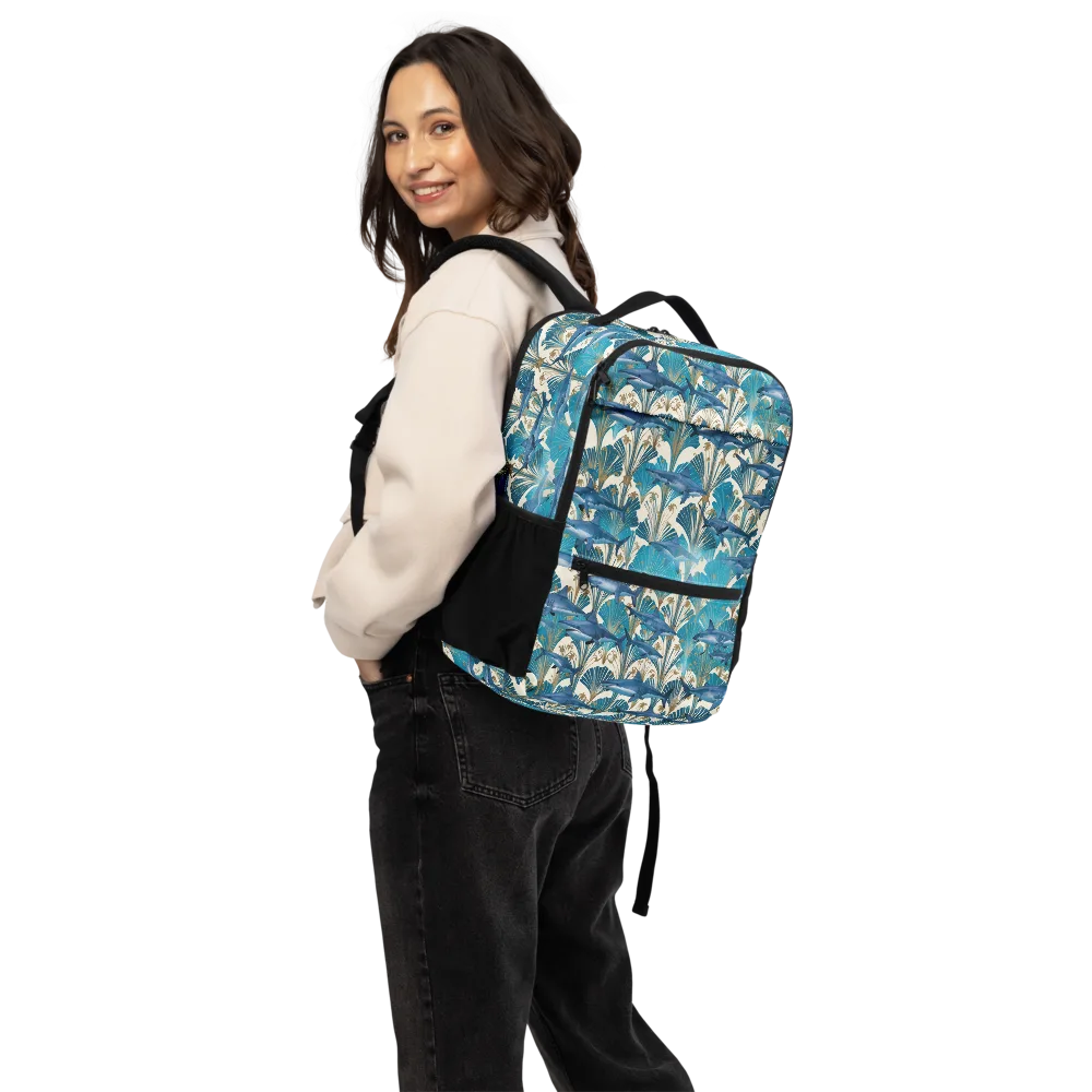 Art Deco Reef on Utility Backpack — Back