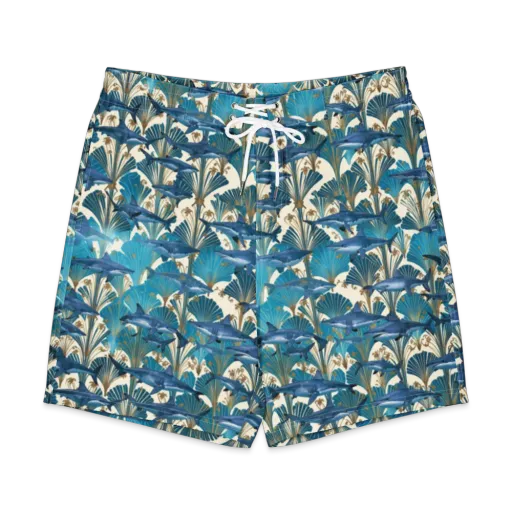 Art Deco Reef on a Men's Board Shorts