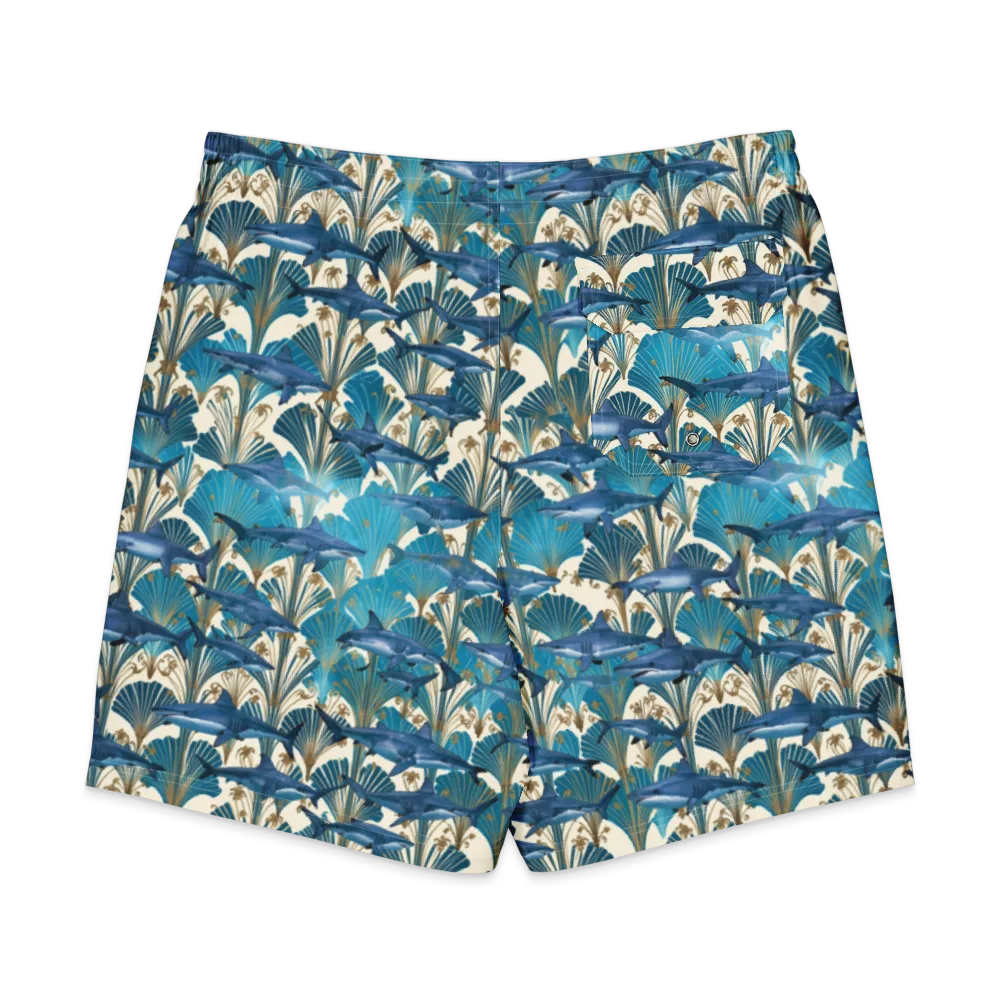 Art Deco Reef on Men's Board Shorts — Back