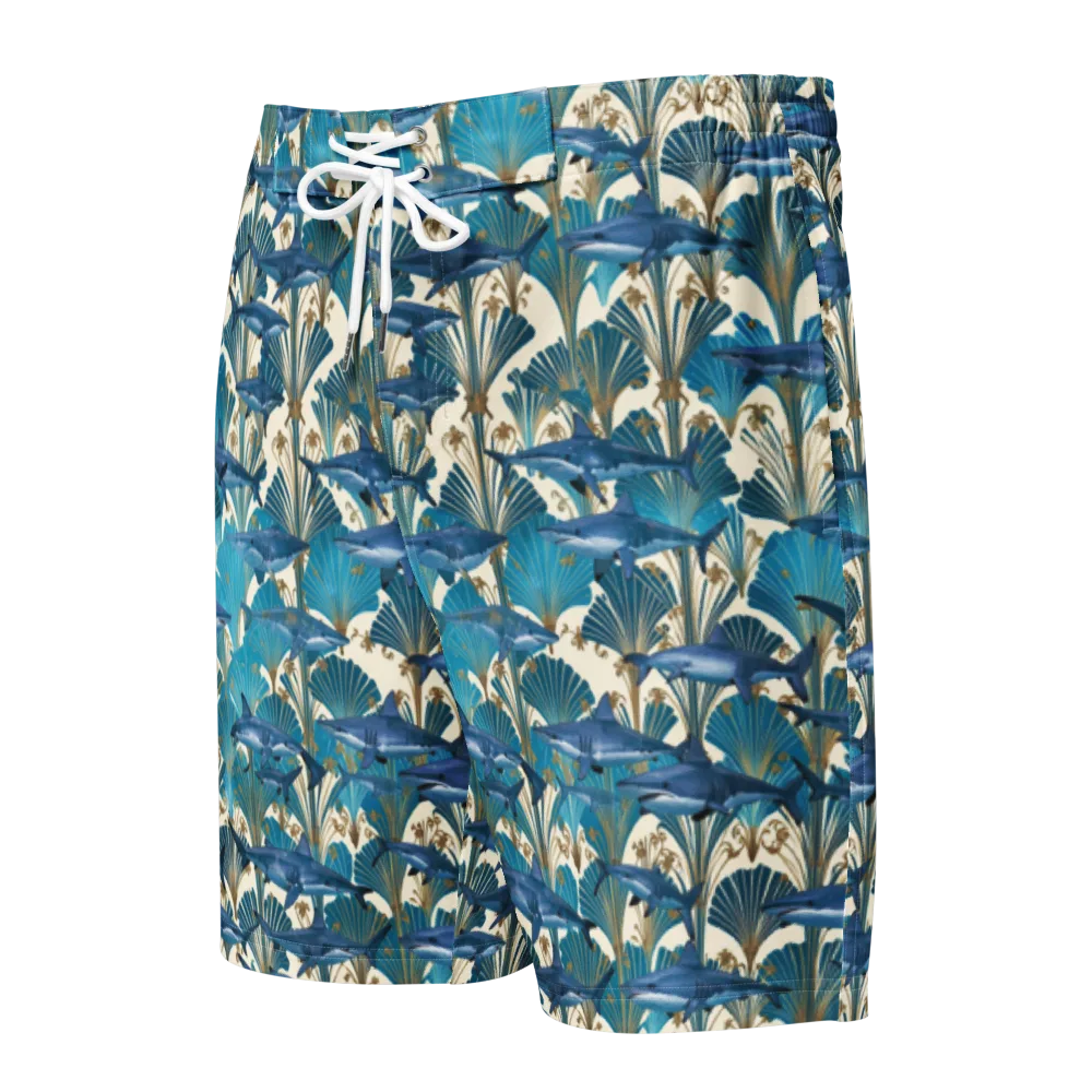 Art Deco Reef on Men's Board Shorts — Front