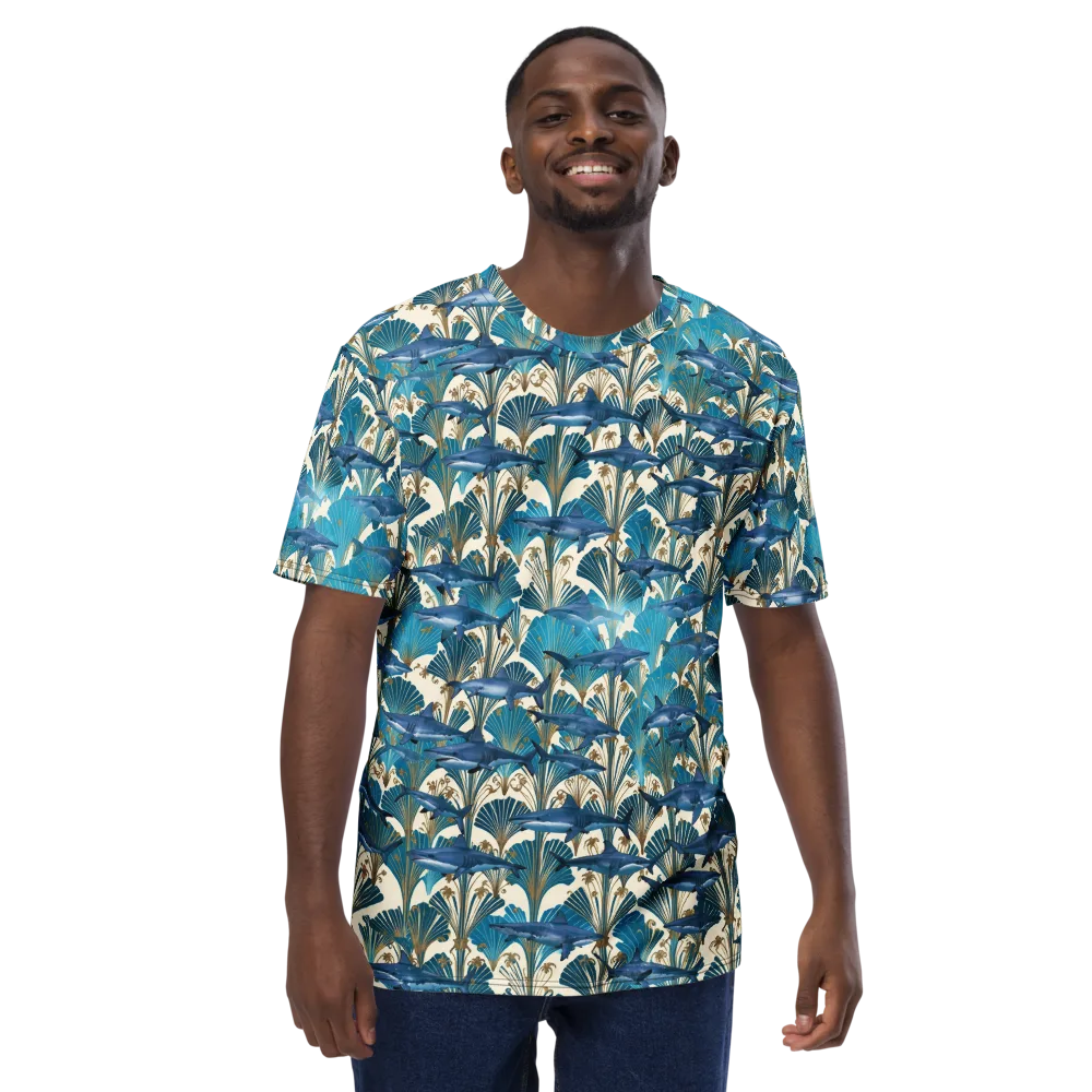 Art Deco Reef on Men's Crew Neck T-Shirt — Front