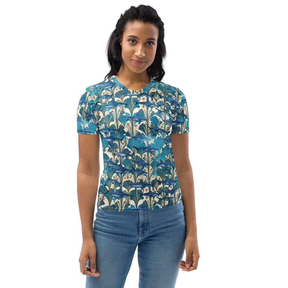 Art Deco Reef on Women's Crew Neck T-Shirt — Front