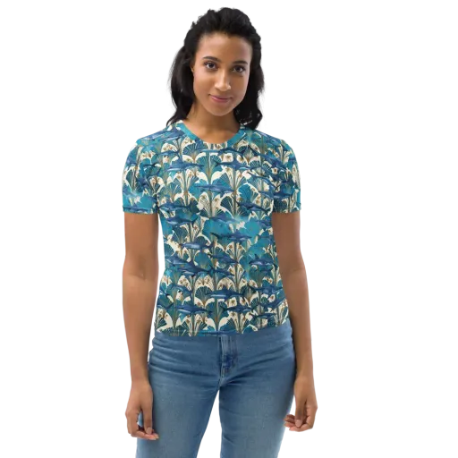 Art Deco Reef on a Women's Crew Neck T-Shirt