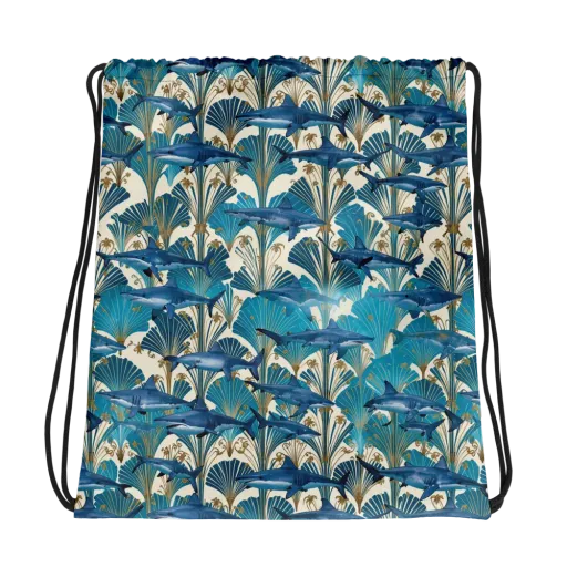 Art Deco Reef on a Drawstring Bag
