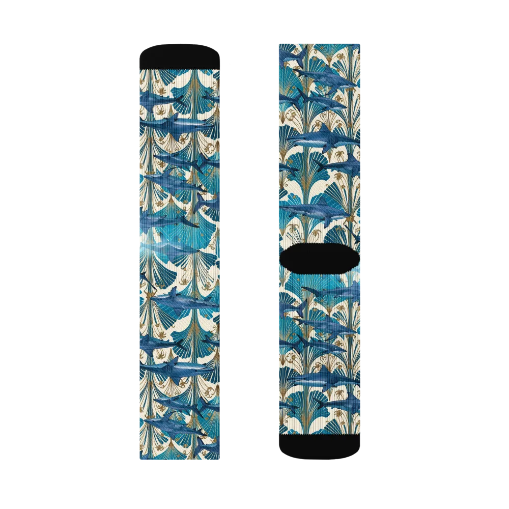 Art Deco Reef on Socks — Right Sock