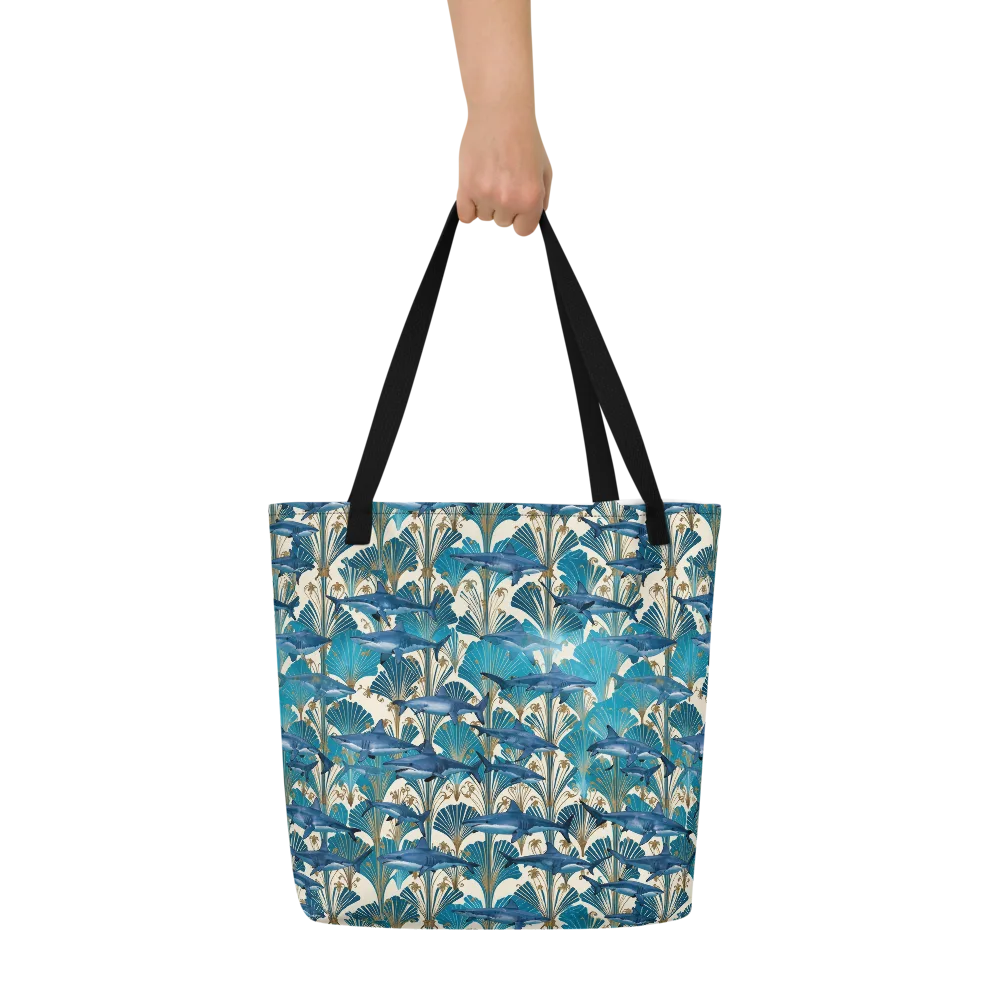 Art Deco Reef on Large Tote Bag W/ Pocket — Front