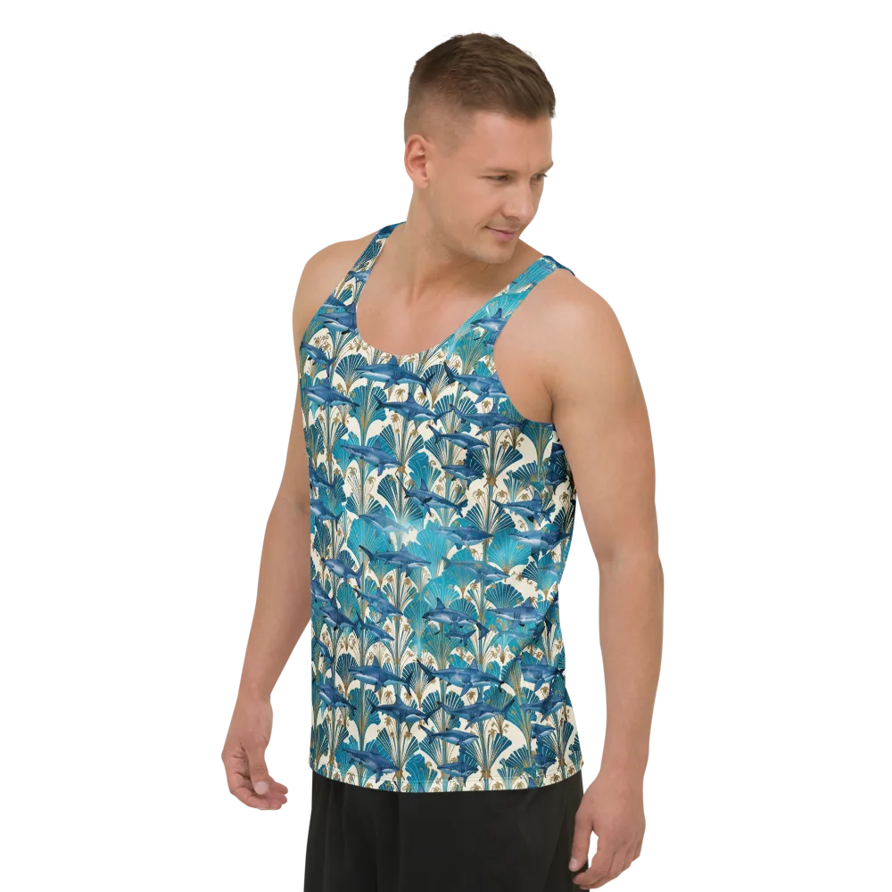 Art Deco Reef on Men's Tank Top — Left Front