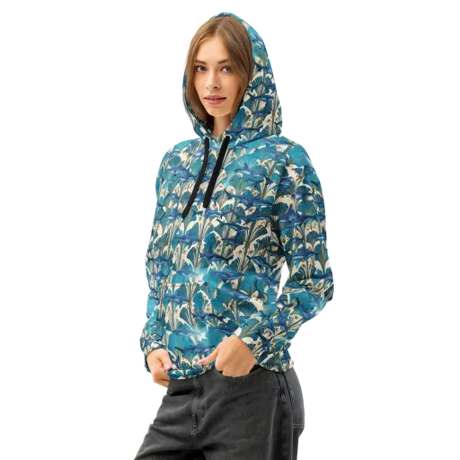 Art Deco Reef on a Cotton Hoodie