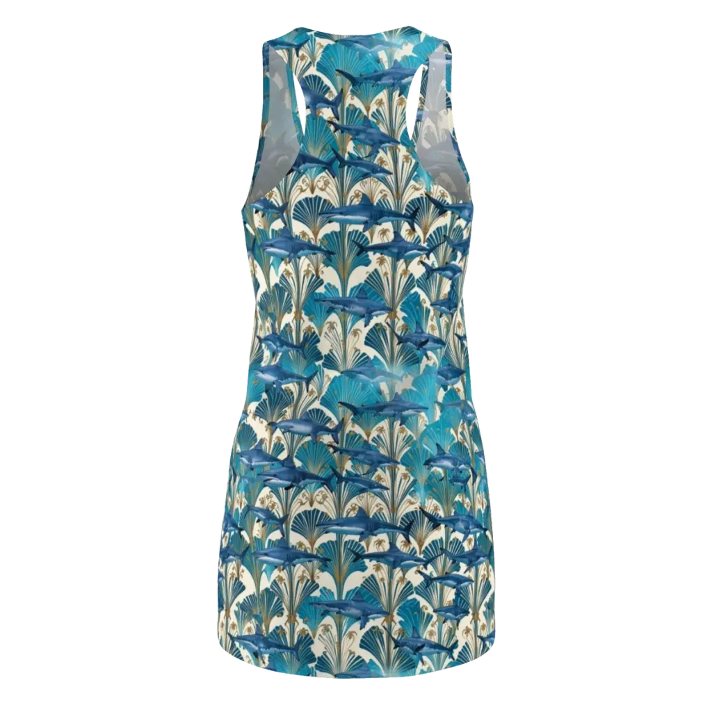 Art Deco Reef on Racerback Dress — Back