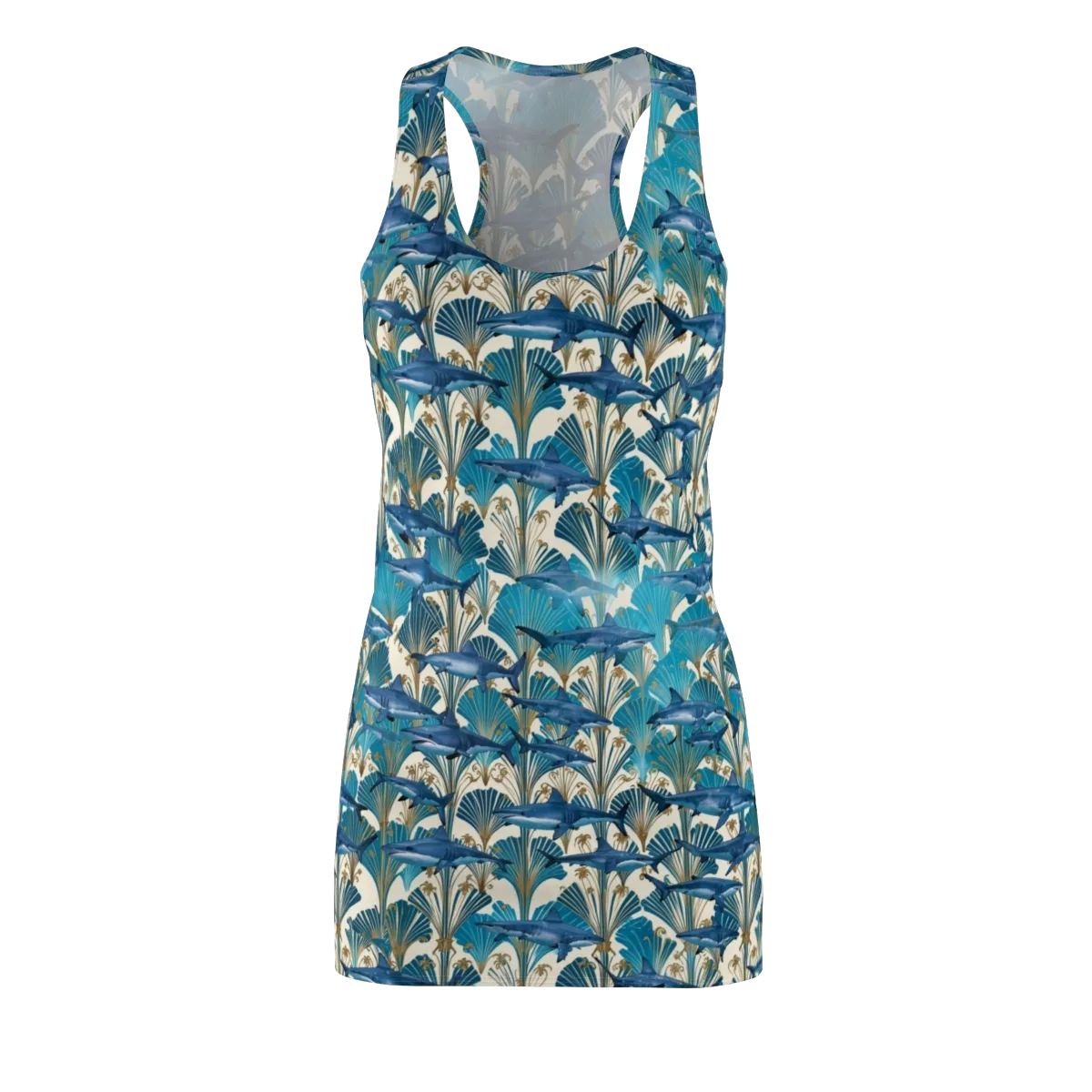 Art Deco Reef on Racerback Dress — Front