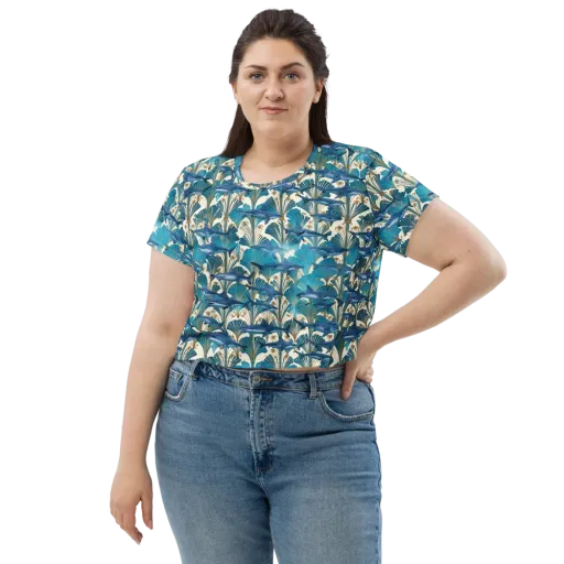 Art Deco Reef on a Crop Tee
