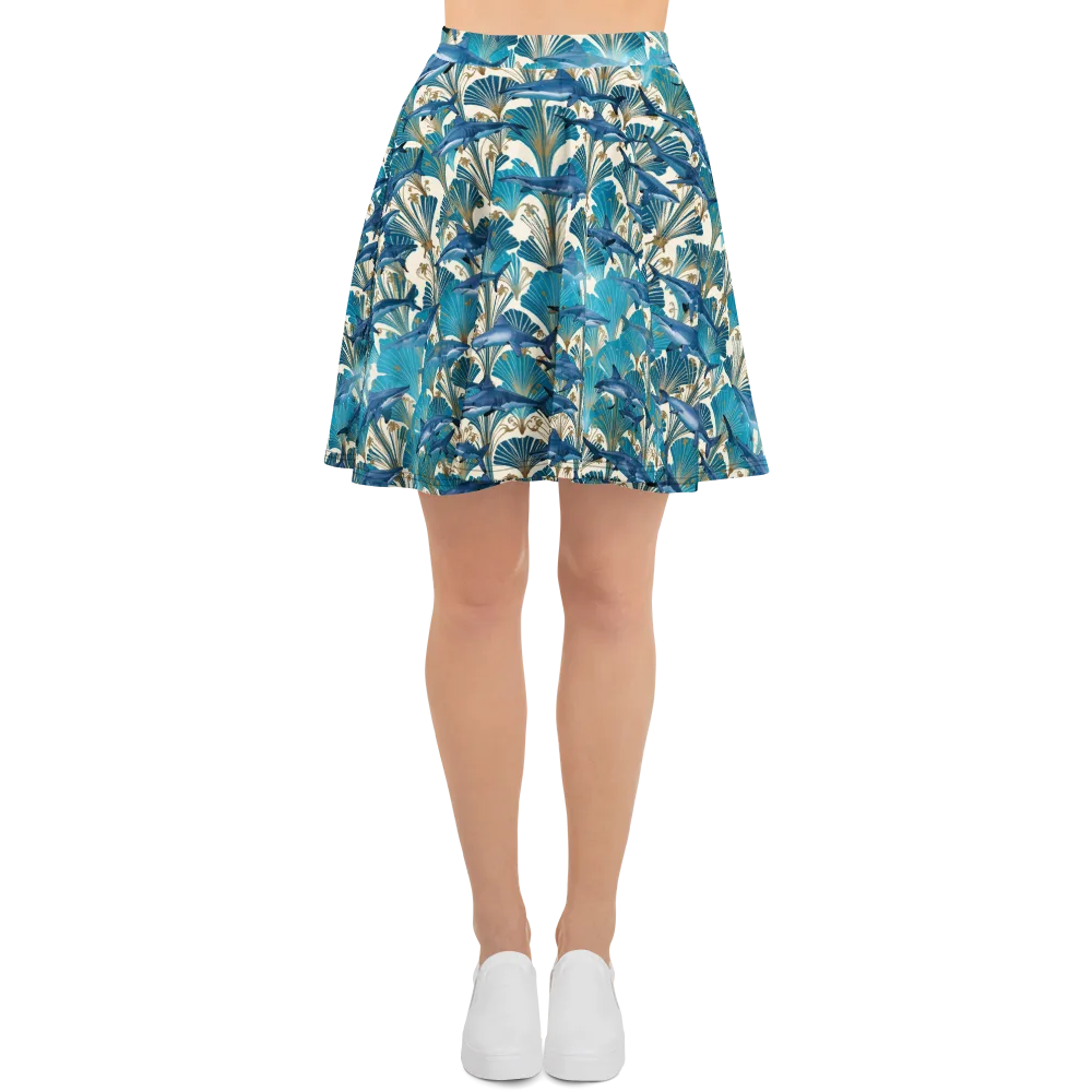 Art Deco Reef on Skater Skirt — Front