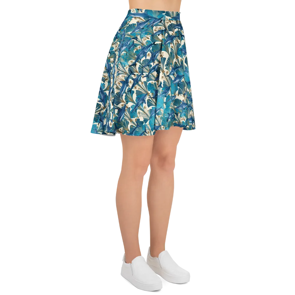 Art Deco Reef on Skater Skirt — Right