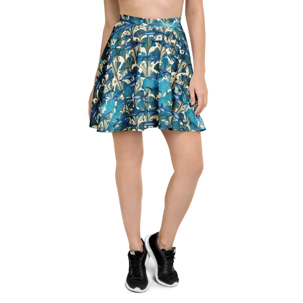 Art Deco Reef on Skater Skirt — Front