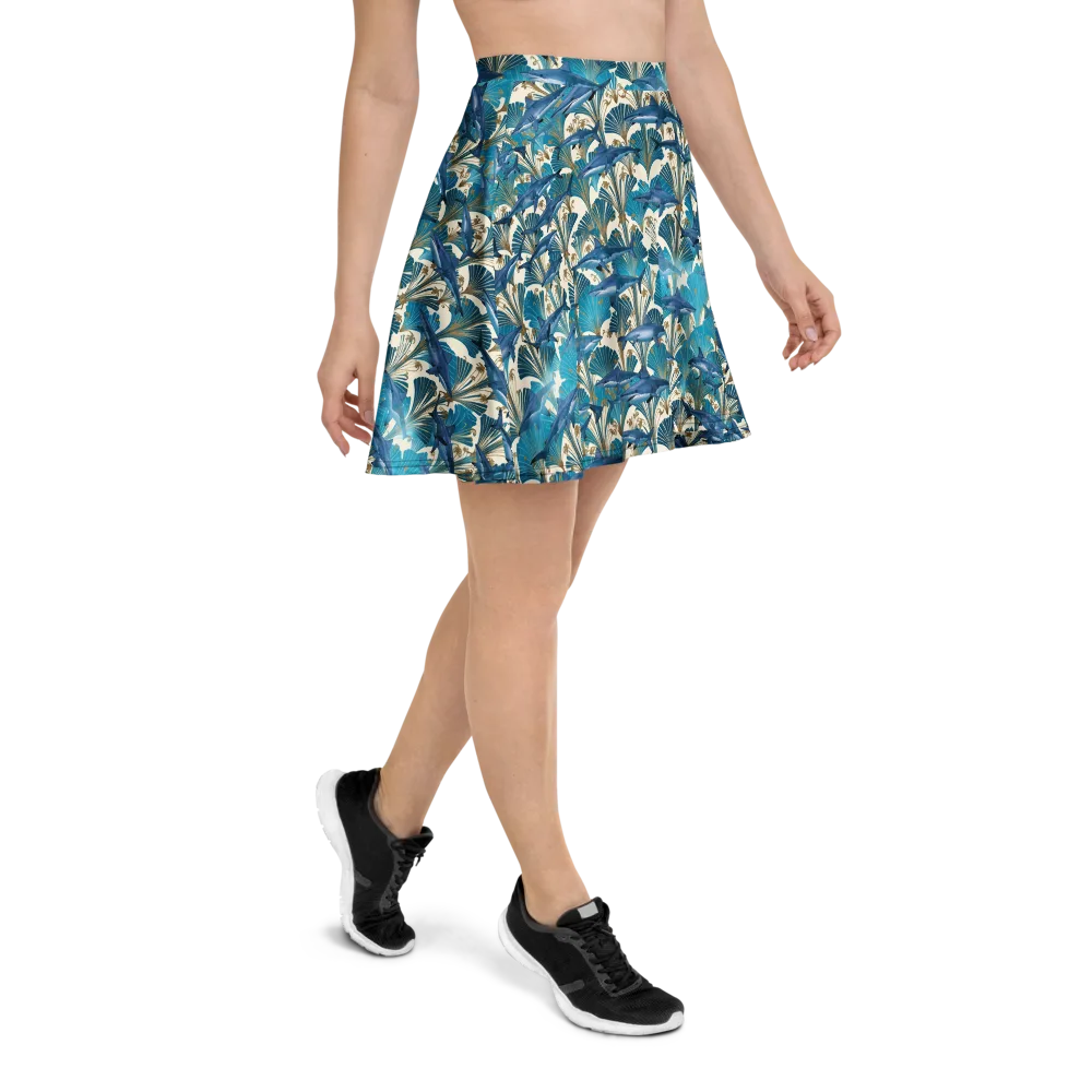 Art Deco Reef on Skater Skirt — Right