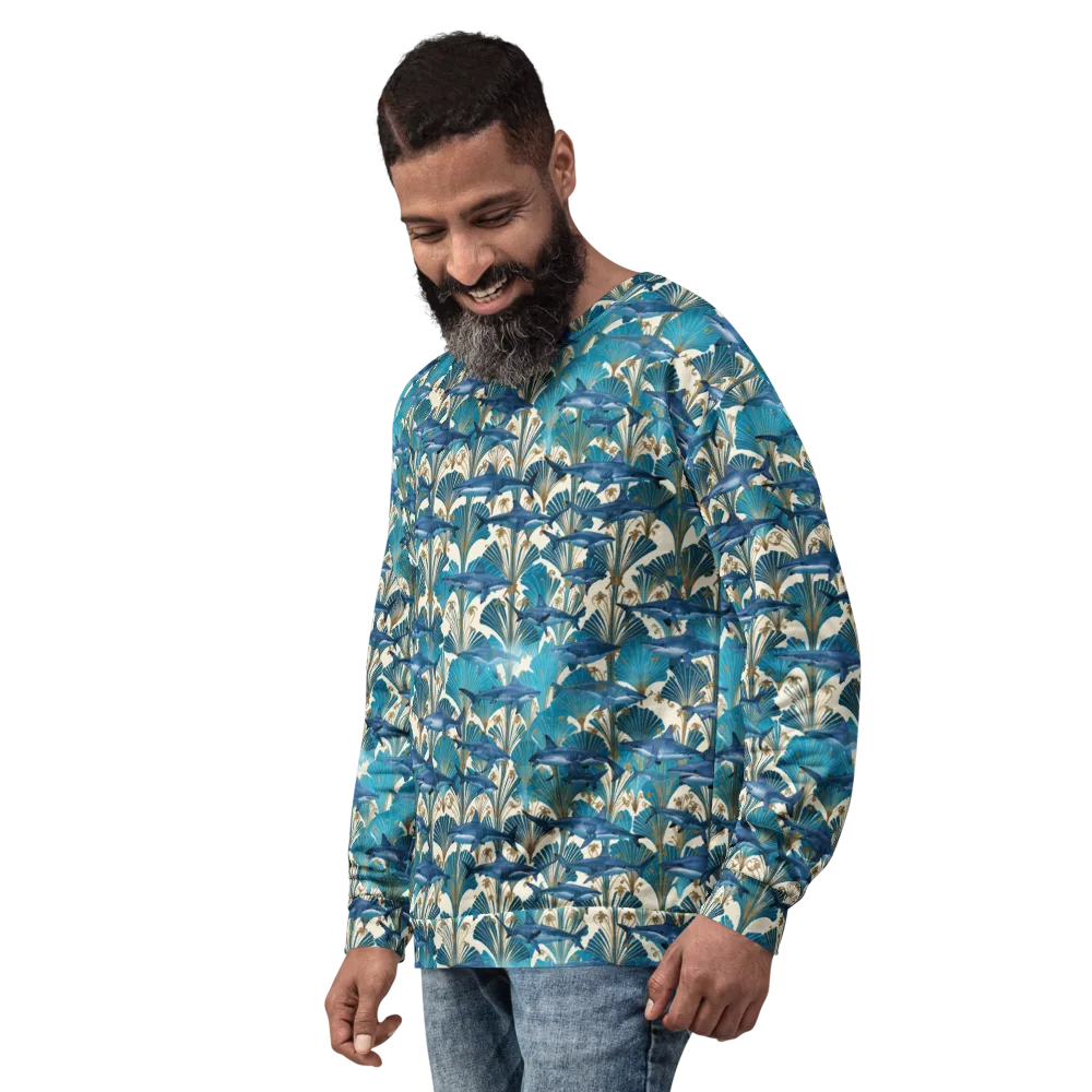 Art Deco Reef on Sweatshirt — Left Front
