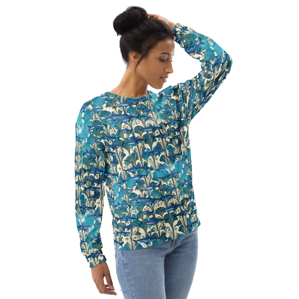 Art Deco Reef on Sweatshirt — Right Front