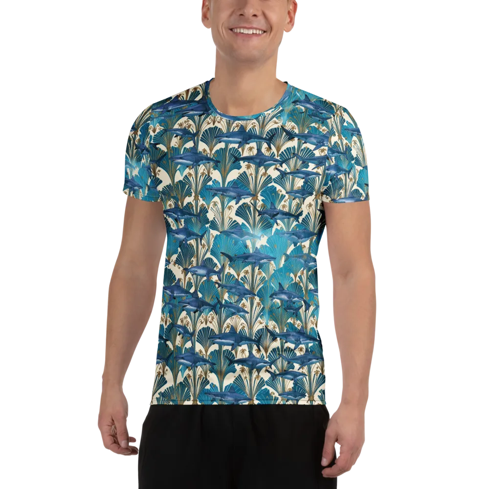 Art Deco Reef on Men's Athletic T-Shirt — Front
