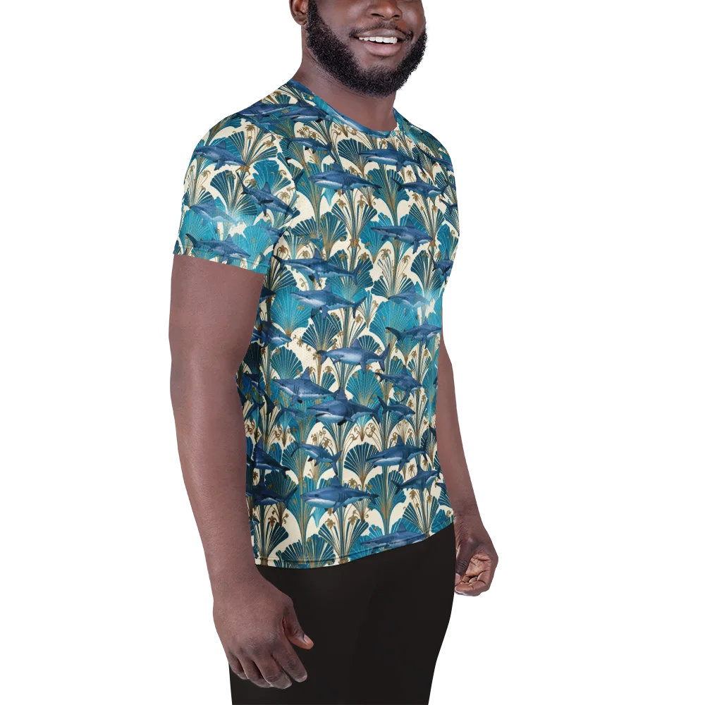 Art Deco Reef on Men's Athletic T-Shirt — Right
